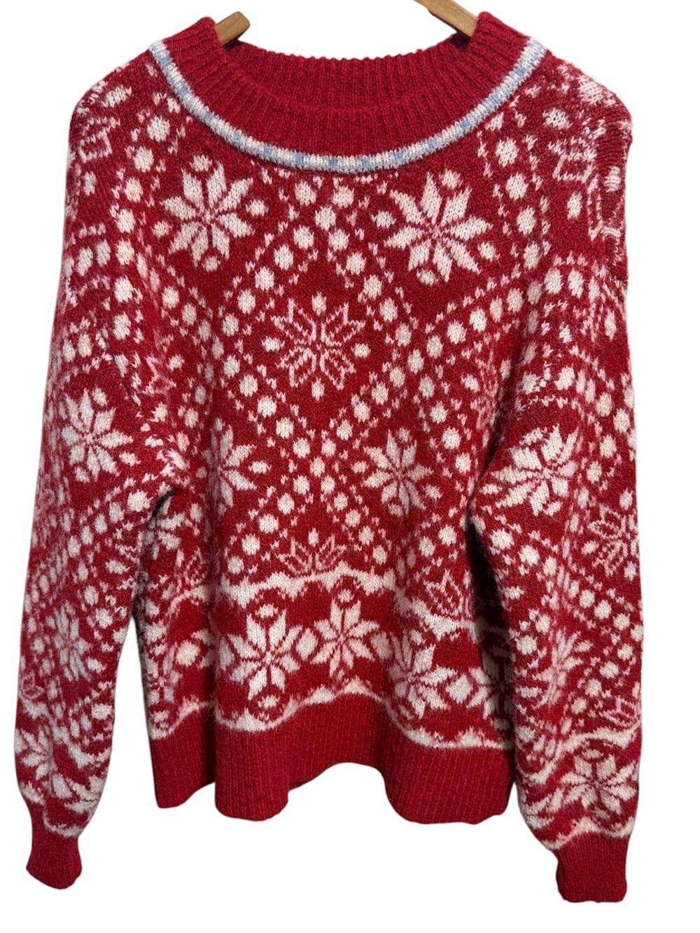 Christmas Sweater Universal Thread Red and White Nordic Crewneck Sweater Size S